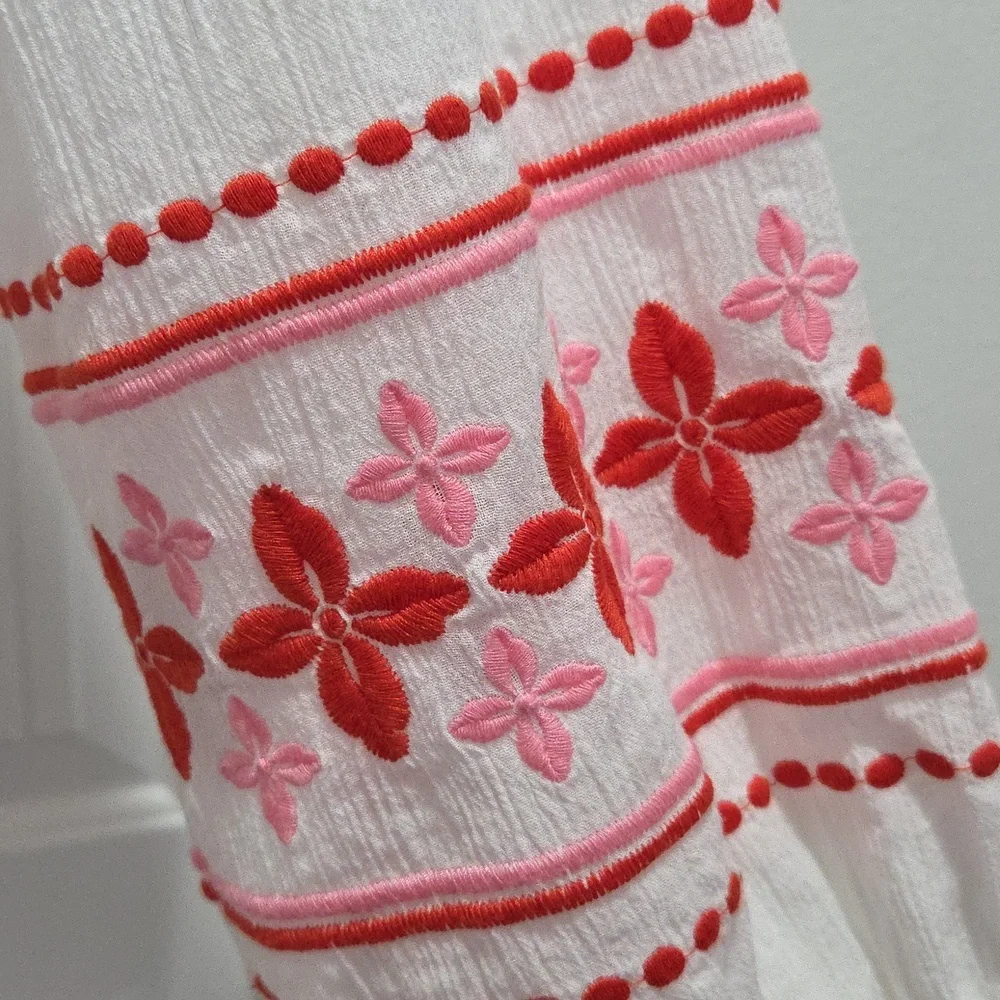 Boden Marla Embroidered Tunic 100% Cotton Top, Size 18 - Picture 7 of 8